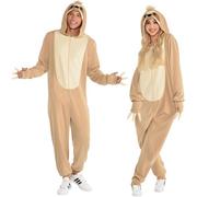 Adult Sloth One Piece Zipster Costume