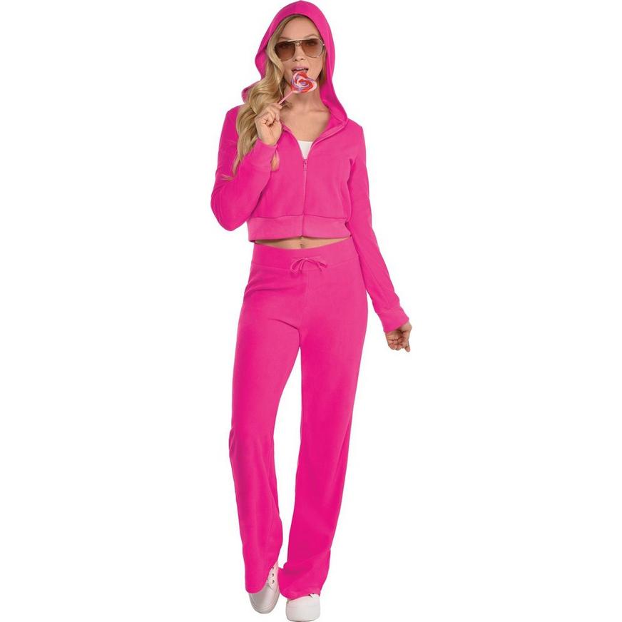 Adult Pink Couture Cutie Velour Tracksuit Costume