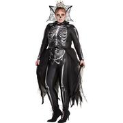 Gothic Skeleton Adults Halloween Skeleton Queen Ladies Fancy Dress Costume 