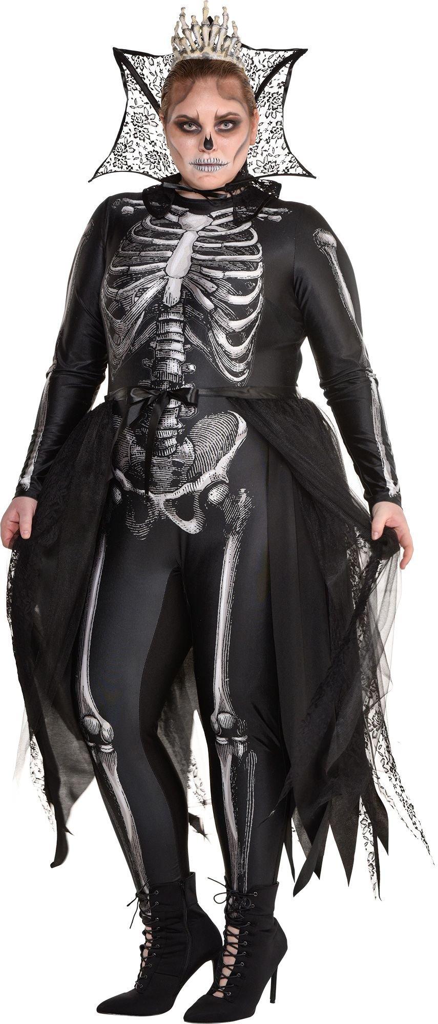 Plus size womens skeleton costume sale