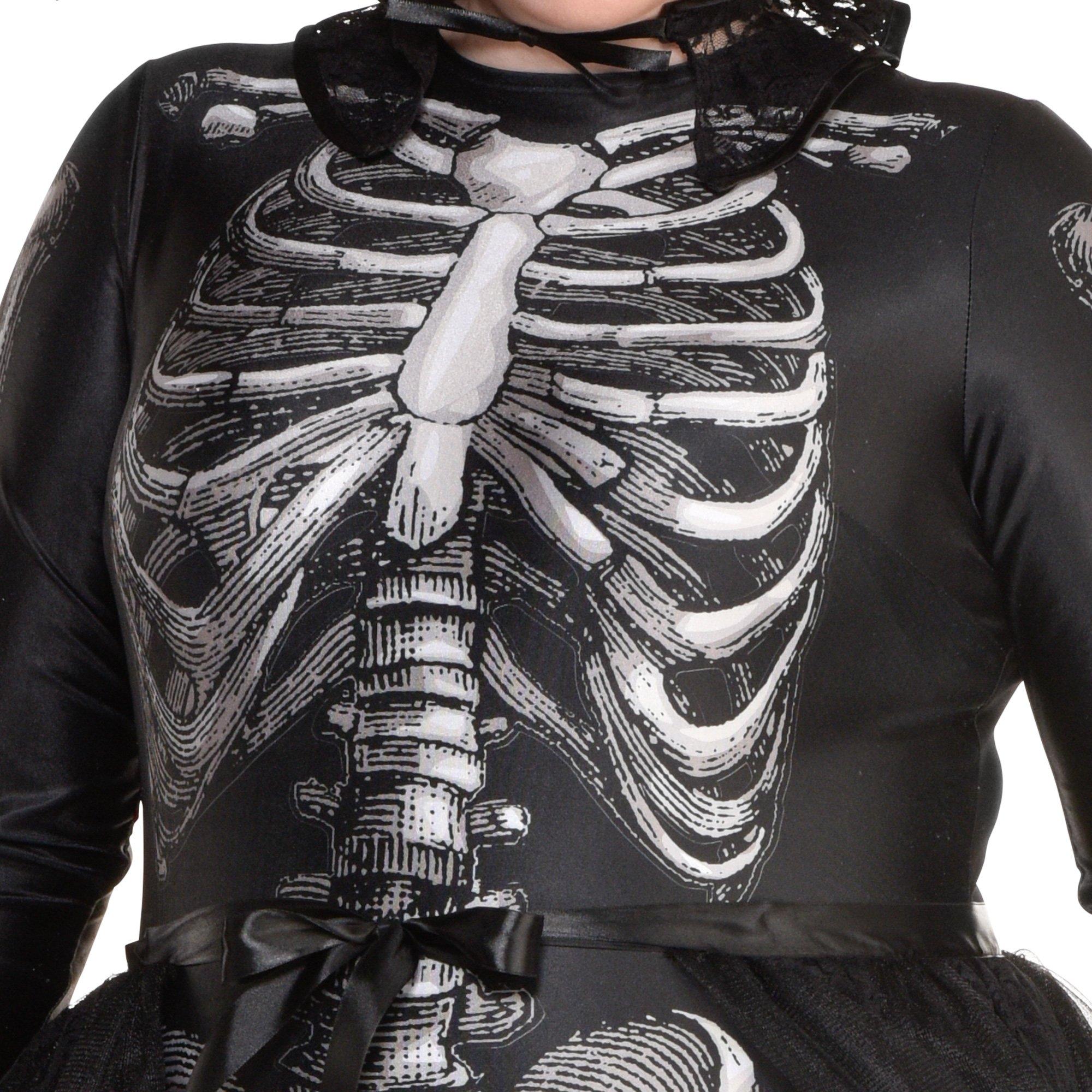 Adult Gothic Skeleton Queen Costume - Plus Size