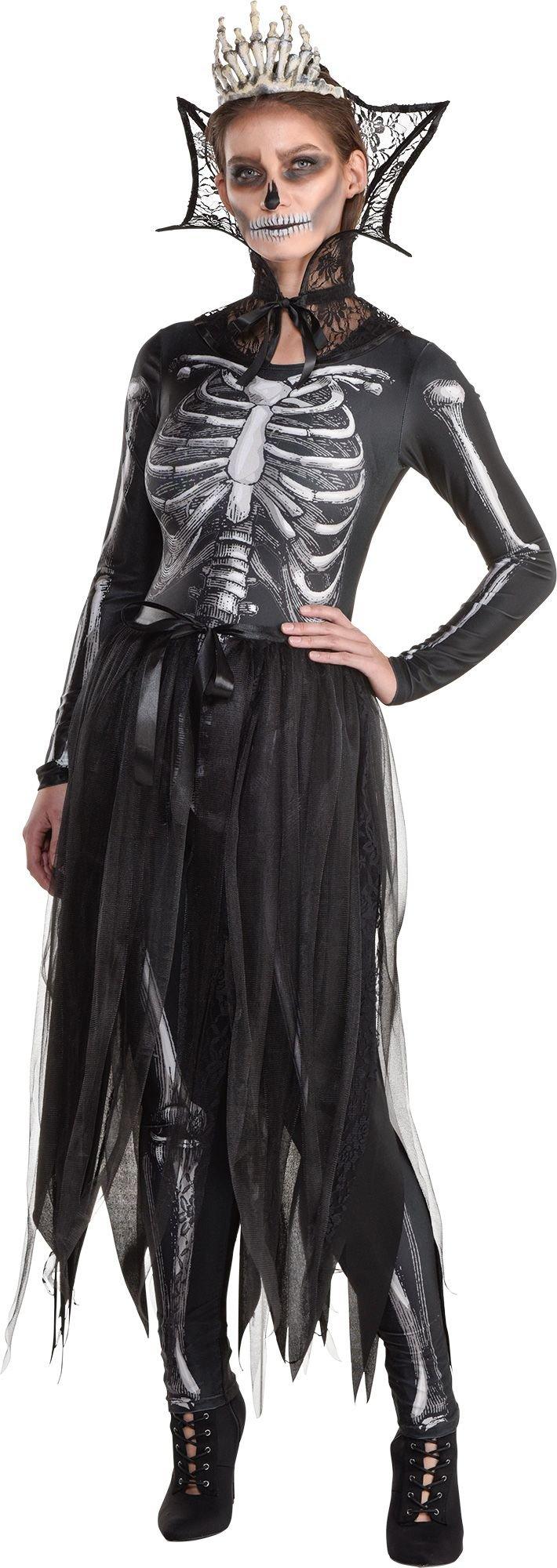 Adult Gothic Skeleton Queen Costume