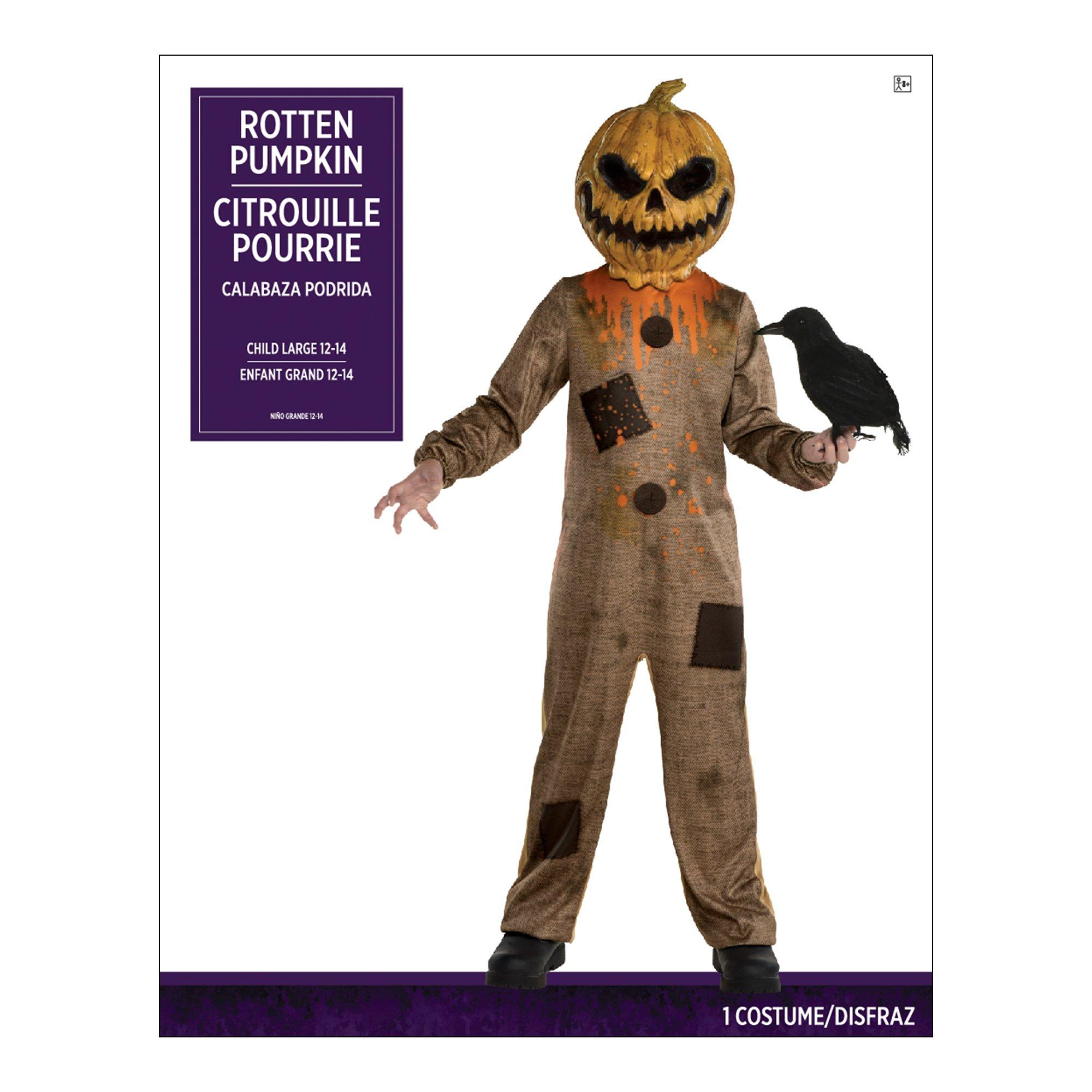 Kids' Rotten Pumpkin Scarecrow Costume