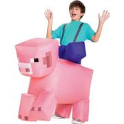 Kids' Pig Ride-On Inflatable Costume - Minecraft