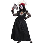 Day of the Dead Sacred Heart Couture Plus Size Dress for Adults