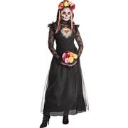 DOD Day of the Dead Mexican Halloween Lady Dancer in Blue Skirt Dress Figurine 