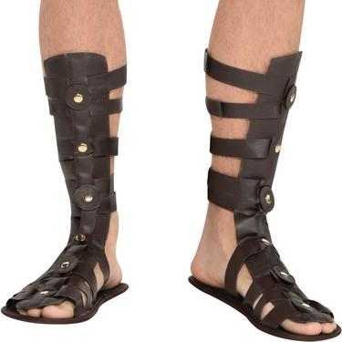 Brown Roman Gladiator Sandals for Adults | Party City