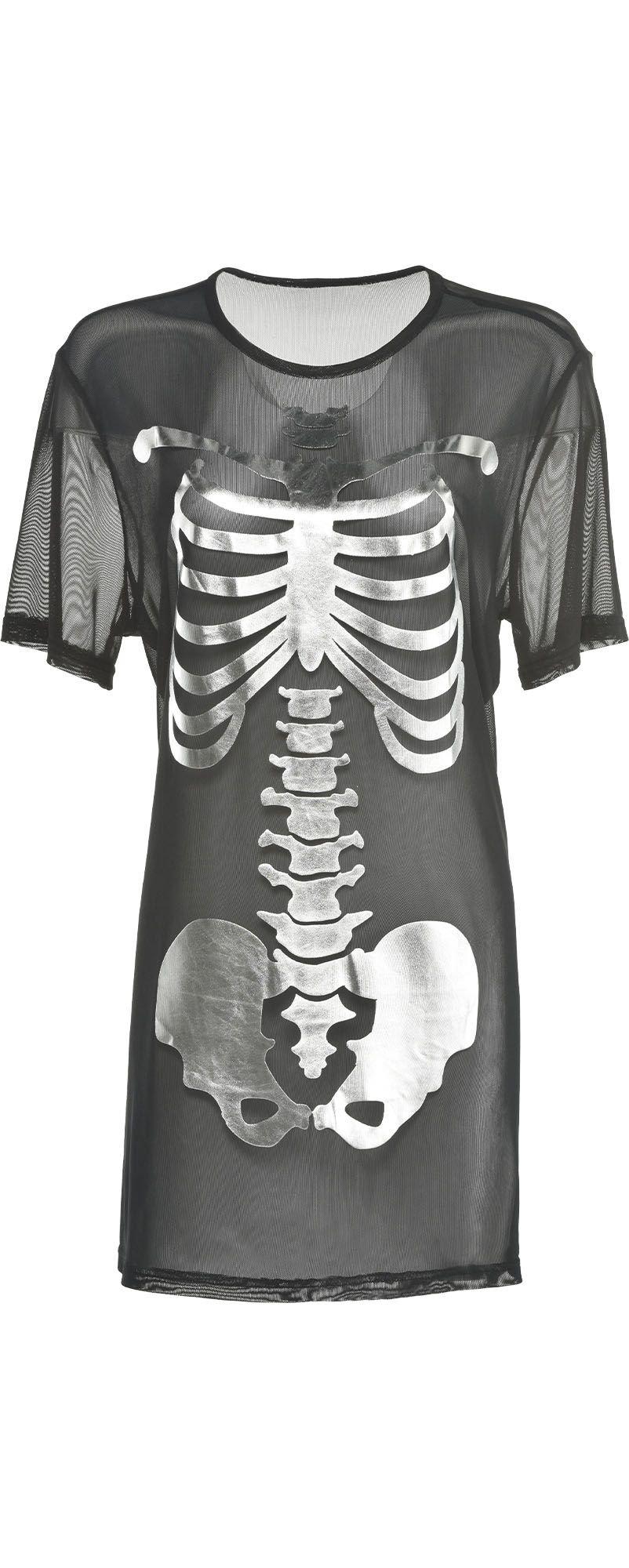 Womens Skeleton Body Halloween Graphic T Shirt - T-Shirt & Tank