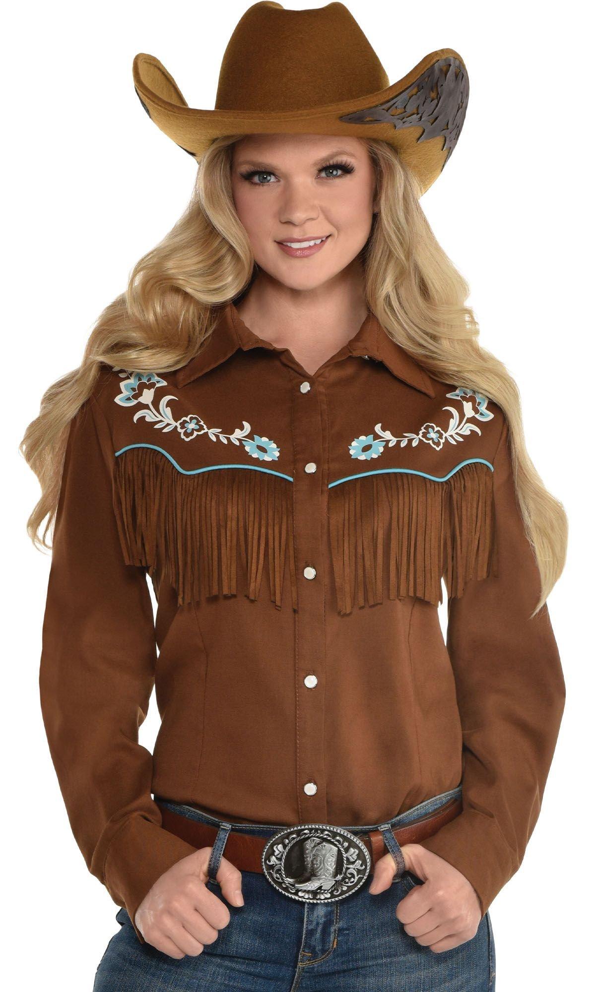 Fringe Cowboy Costume Deluxe Wild West Cowboy Fancy Dress Outfit Adults