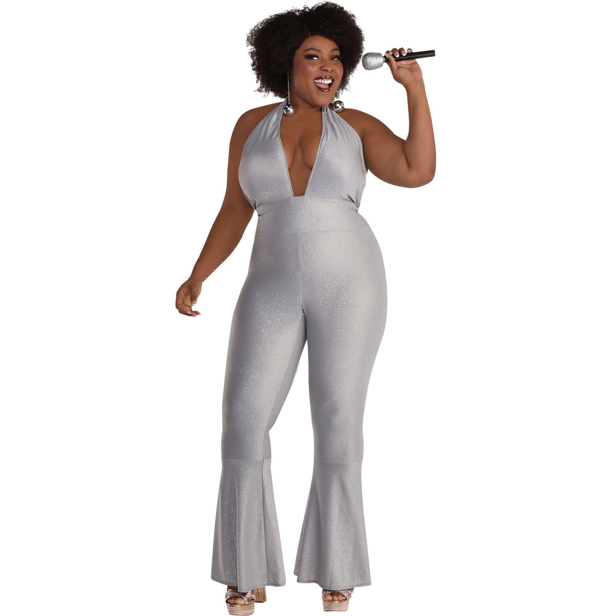 Plus size cheap shimmer jumpsuit