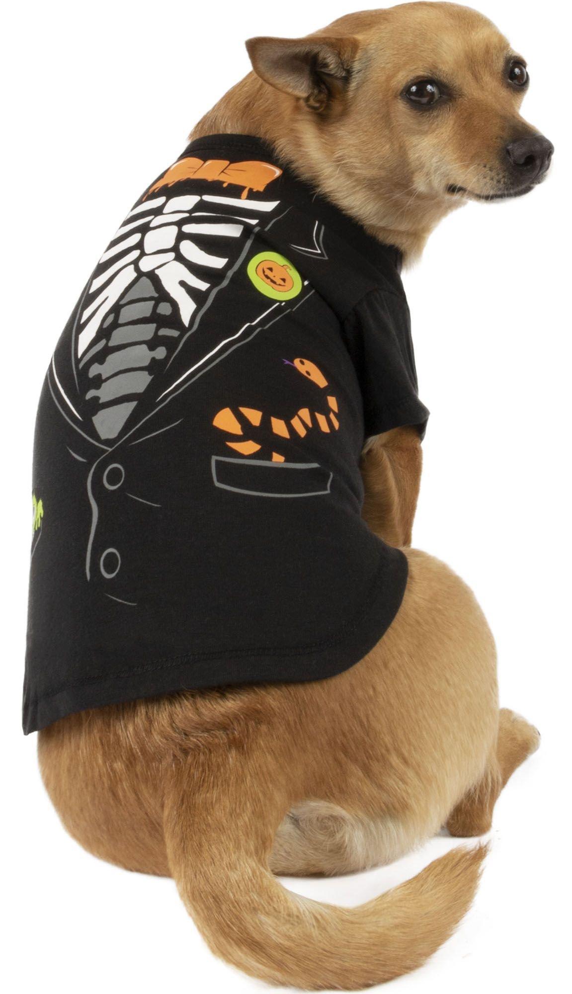 Halloween Skeleton Tuxedo T-Shirt for Dogs