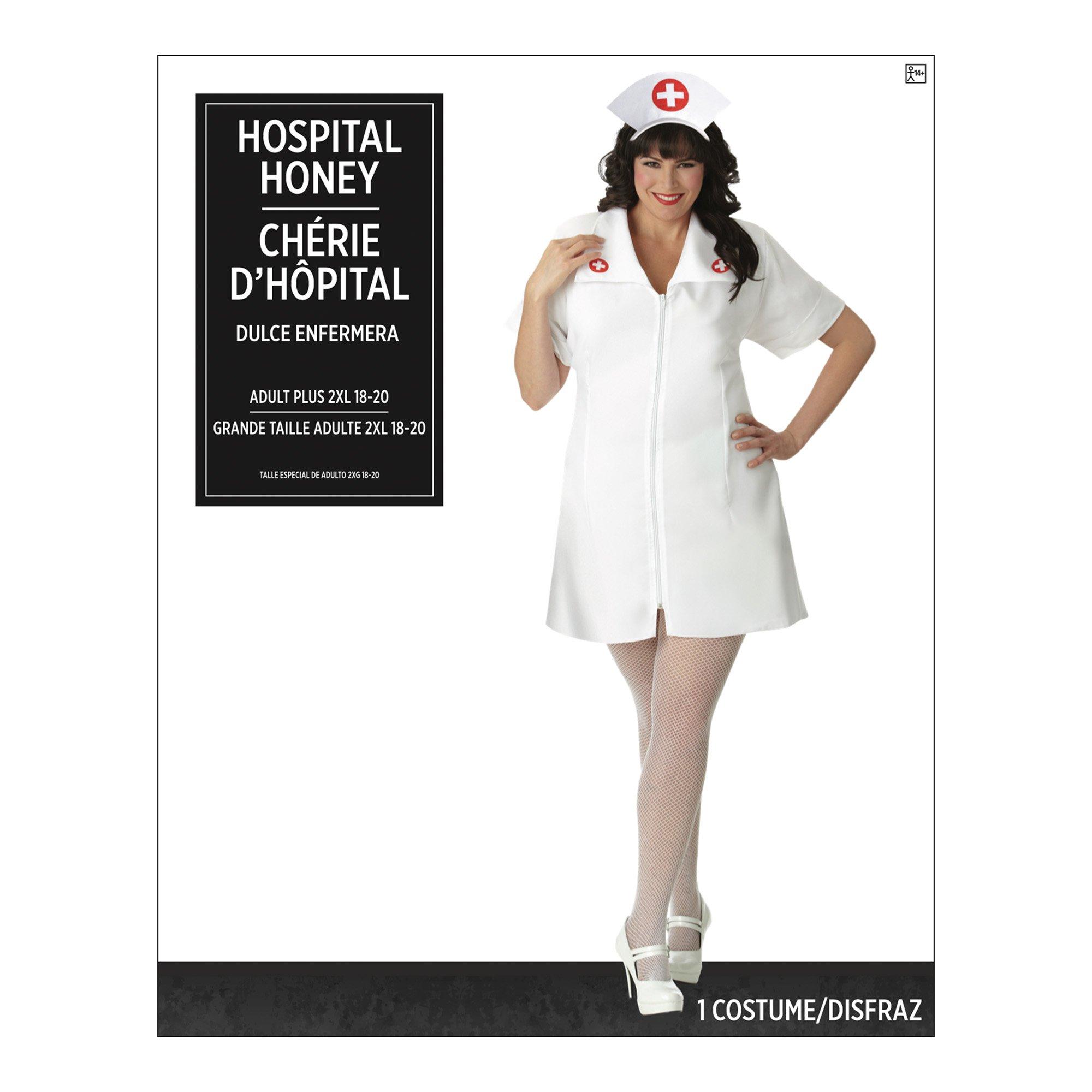 Adult Hospital Honey Nurse Costume - Plus Size