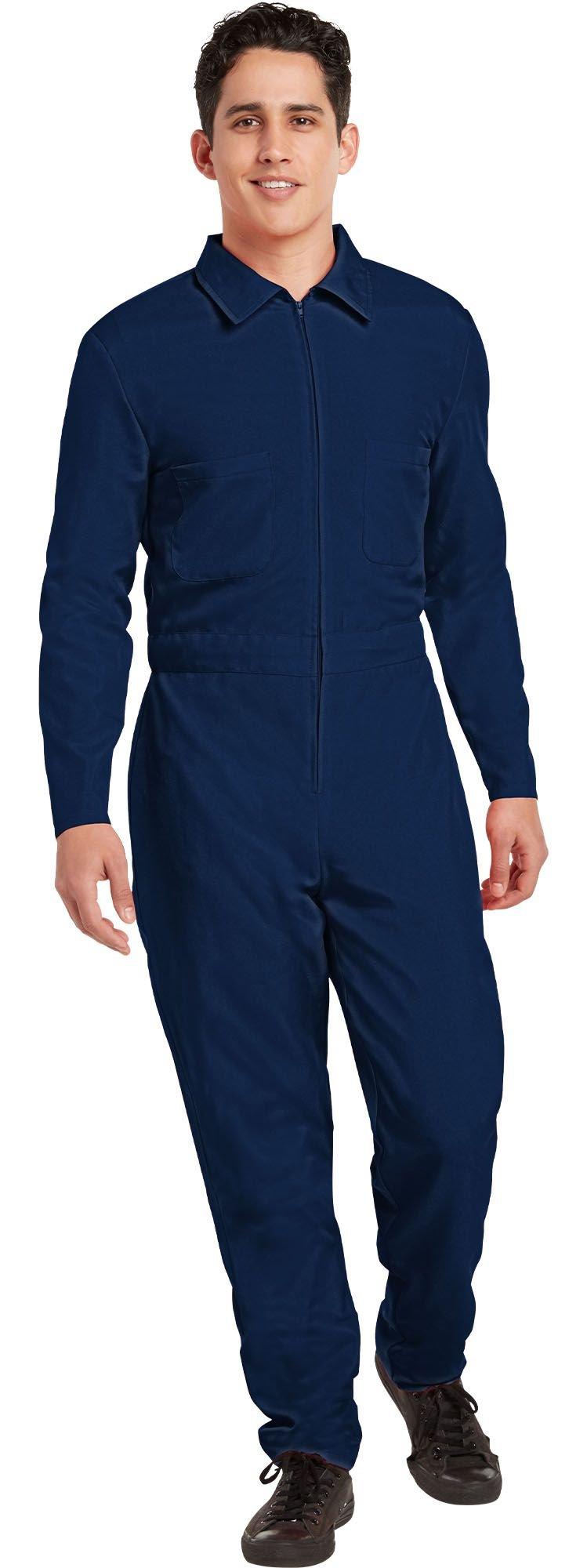 Navy Blue Mechanic Coveralls for Adults | Party City