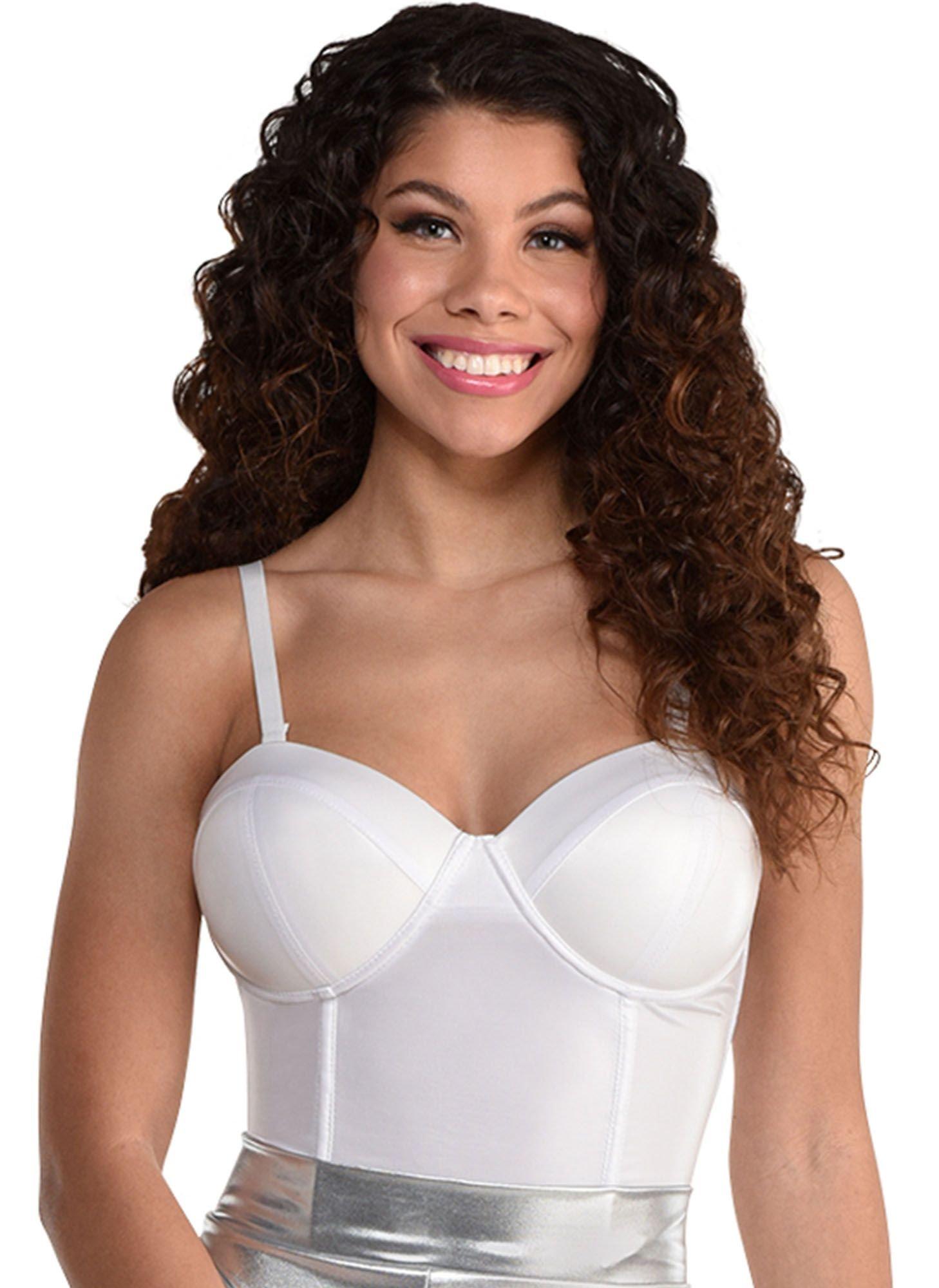 White Structured Corset Top, Tops