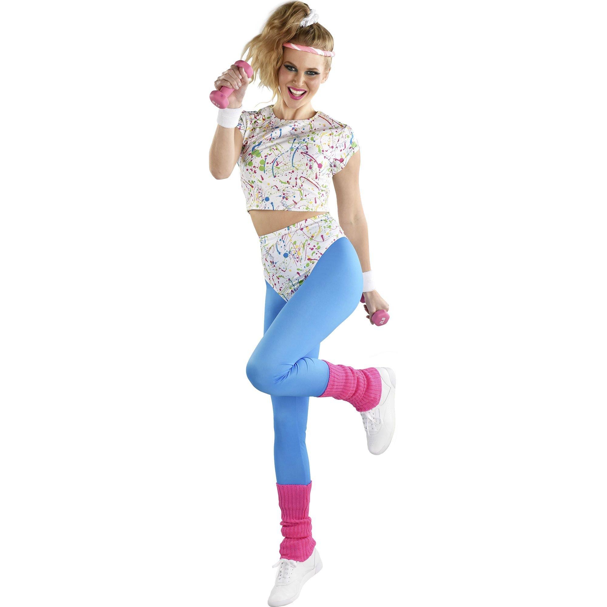 Adult 80s Paint Splatter Workout Costume Accessory Kit | Party City