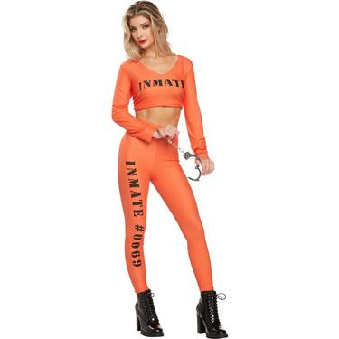 Adult Orange Inmate #69 Prisoner Costume
