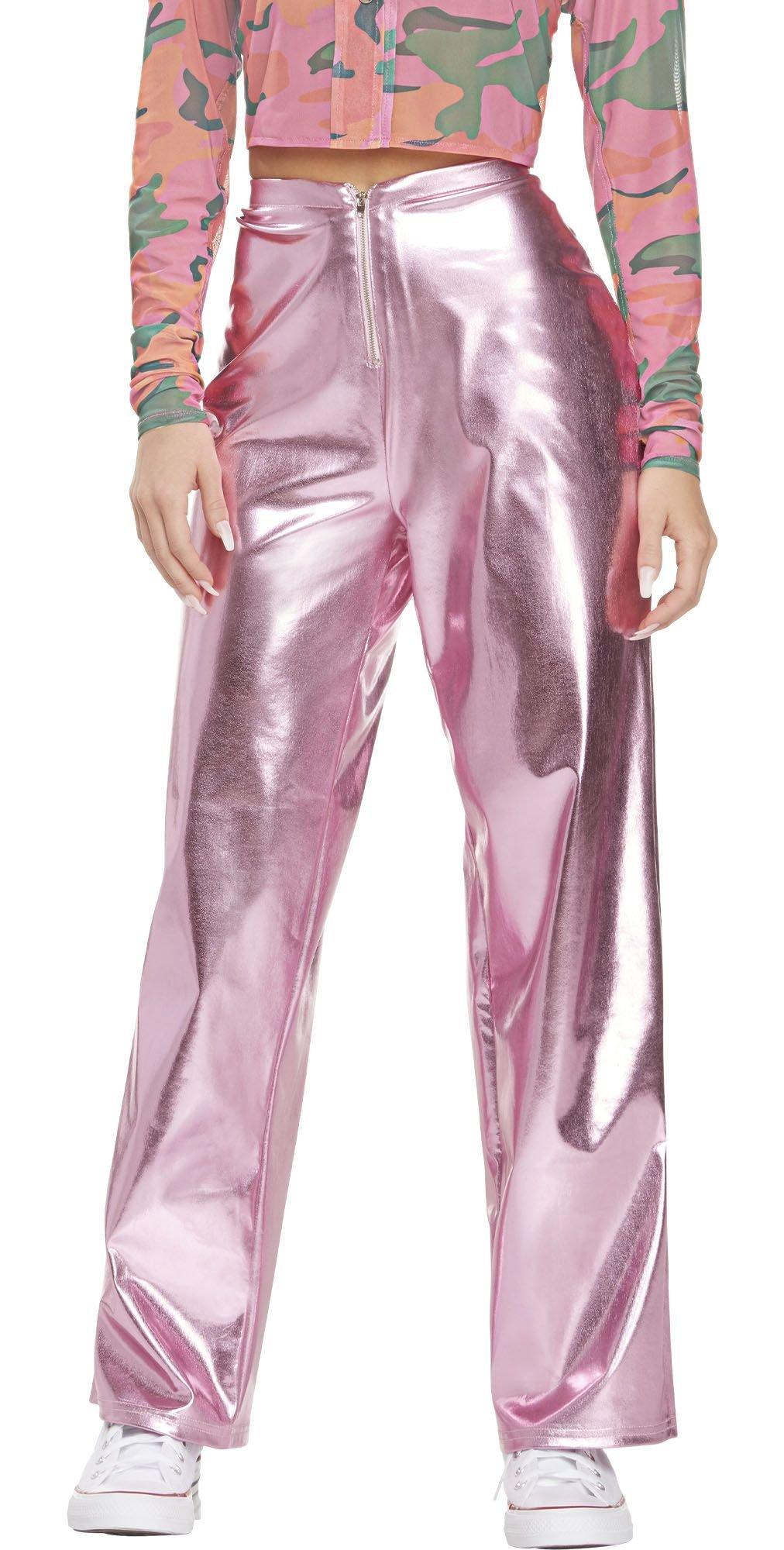 Metallic Pink Pants for Adults | Party City