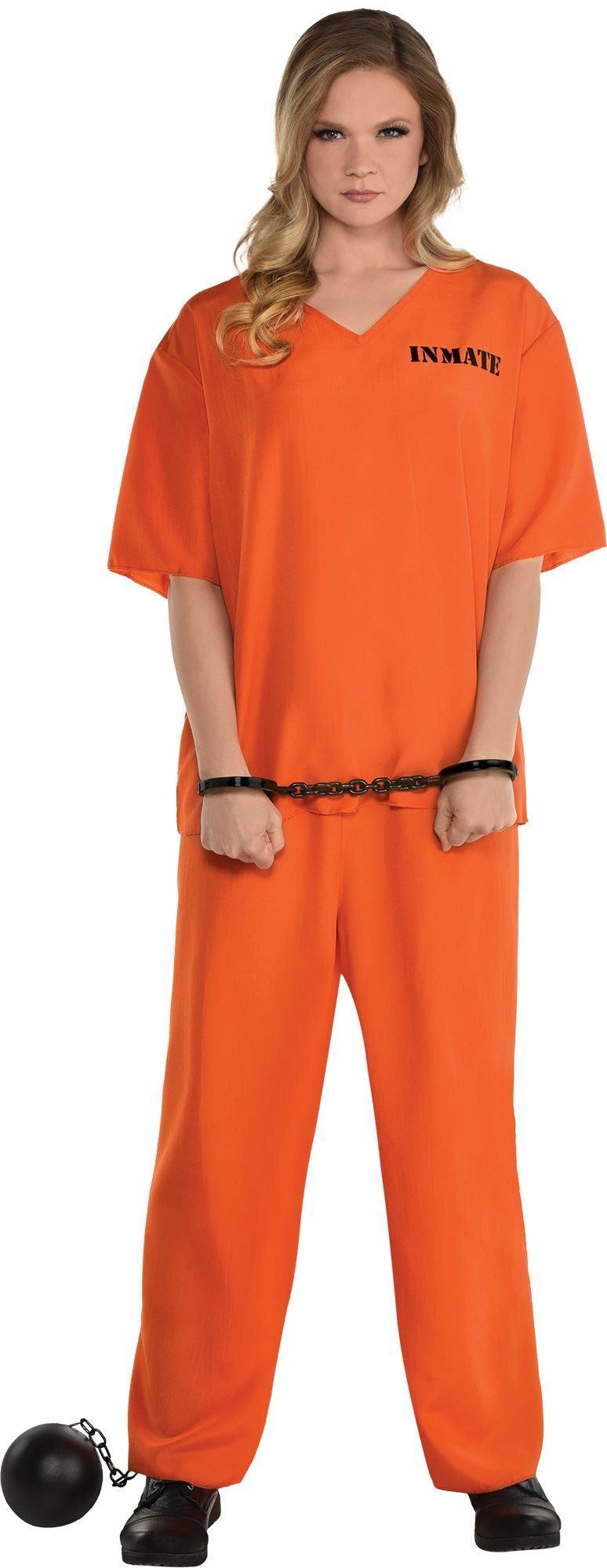 Women S Orange Prisoner Costume Party City
