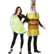 Tequila Bottle & Lime Slice Couples Costumes for Adults 