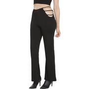 Black Strappy Cutout Pants for Adults - Iridescent Glam