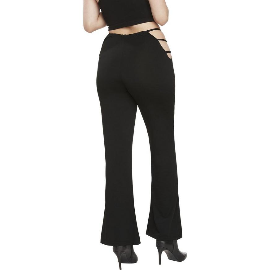 Black Strappy Cutout Pants for Adults - Iridescent Glam