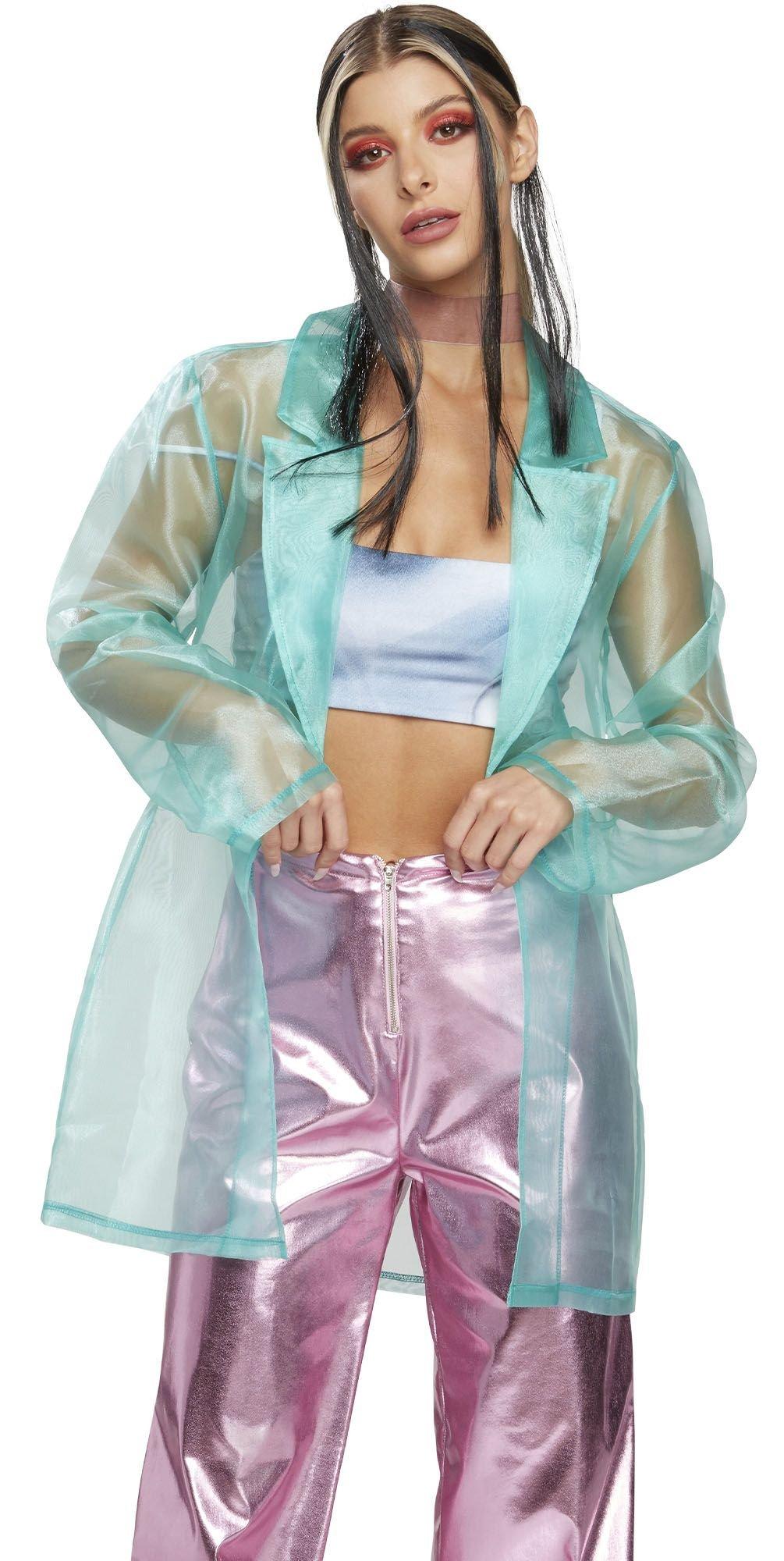 Women's Unicorn Satin Bomber, Adult Medium / Blue