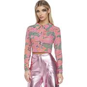 Pink Camo Cropped Jacket for Adults - Iridescent Glam
