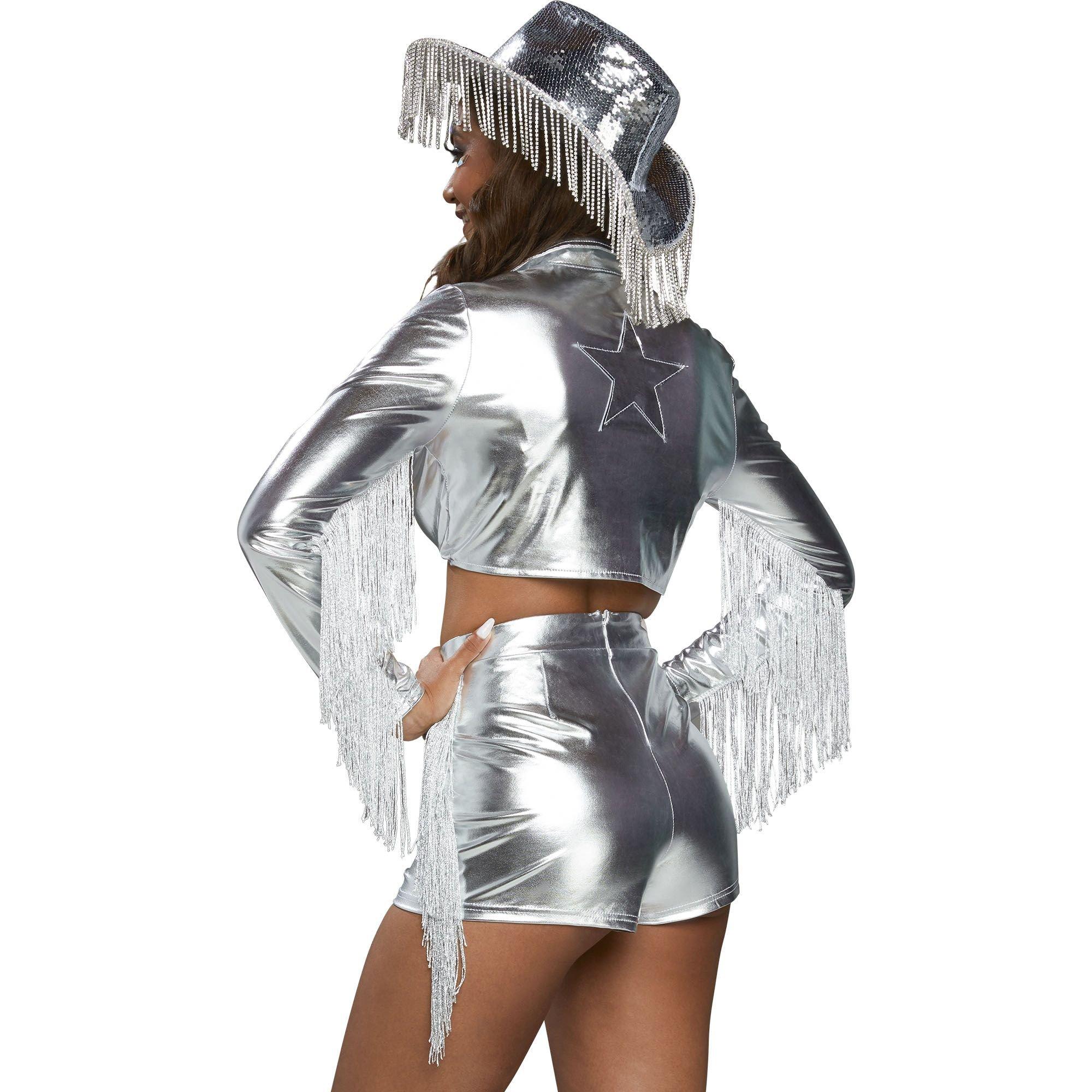 Adult Metallic Silver Cosmic Cowgirl Costume Accessory Kit | Party City