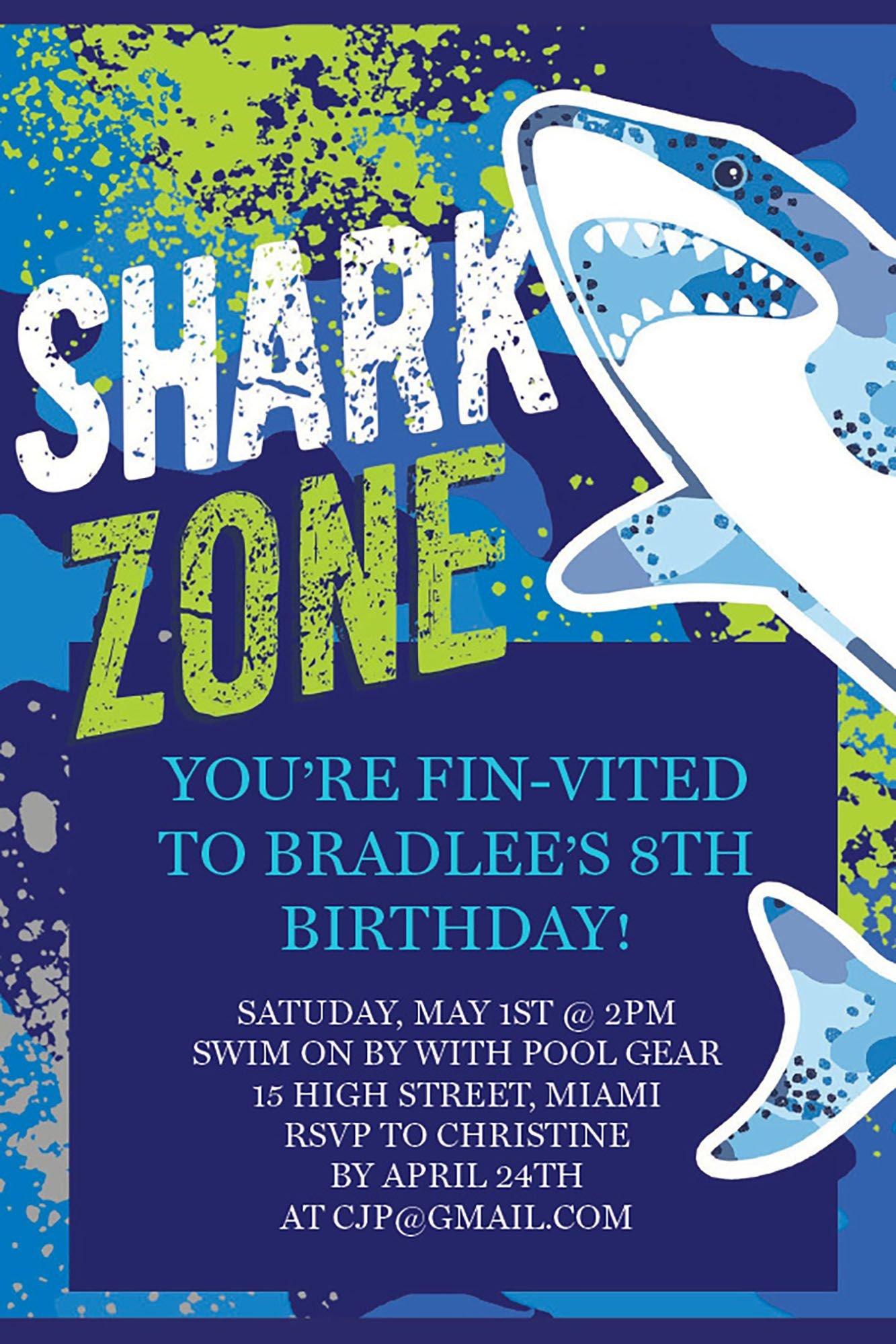 Custom Shark Invitations