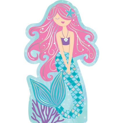 Shimmering Mermaid Cardboard Cutout, 3ft