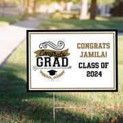 Custom Achievement is Key Graduation Yard Sign