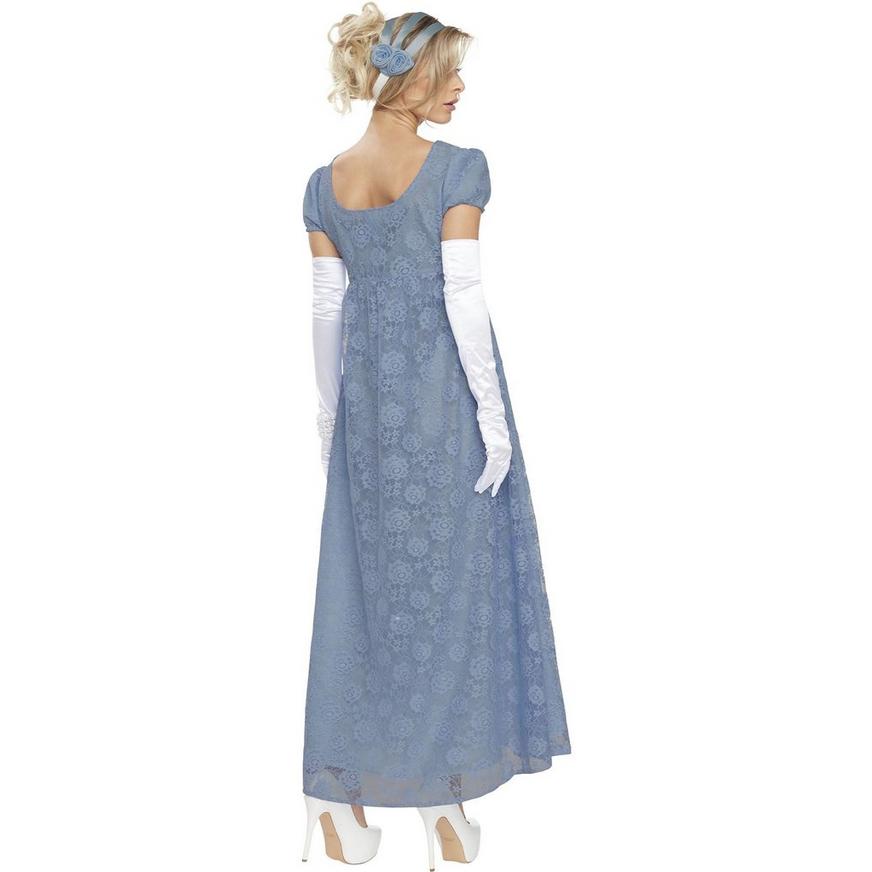 Blue Lace Garden Party Dress for Adults - Regency Romance