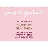 Custom Pink Graduation Invitations