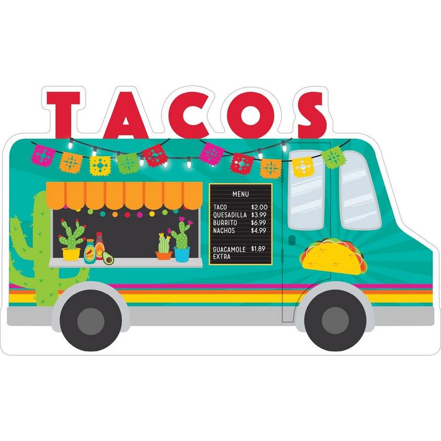 Taco Truck Cardboard Cutout, 36in x 22in - Fiesta