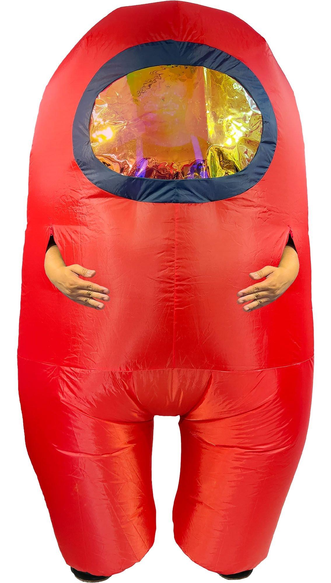 Adult Red Among Us Inflatable Costume Party City