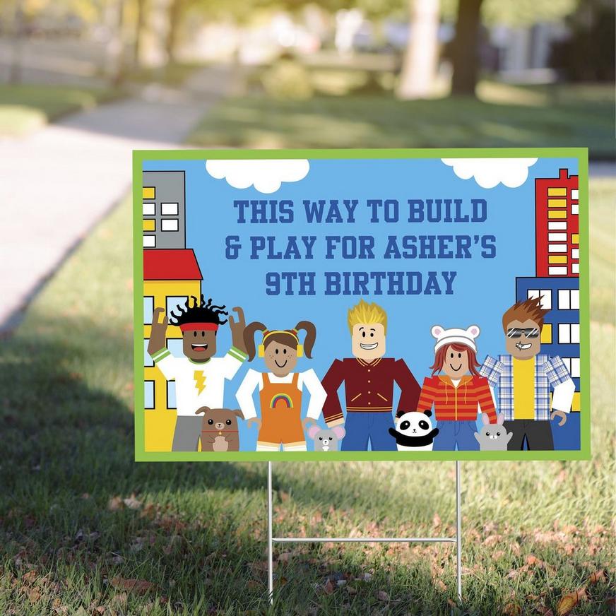 Custom Party Town Plastic Yard Sign