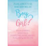 Custom Boy or Girl? Gender Reveal Cardstock Invitations - The Big Reveal