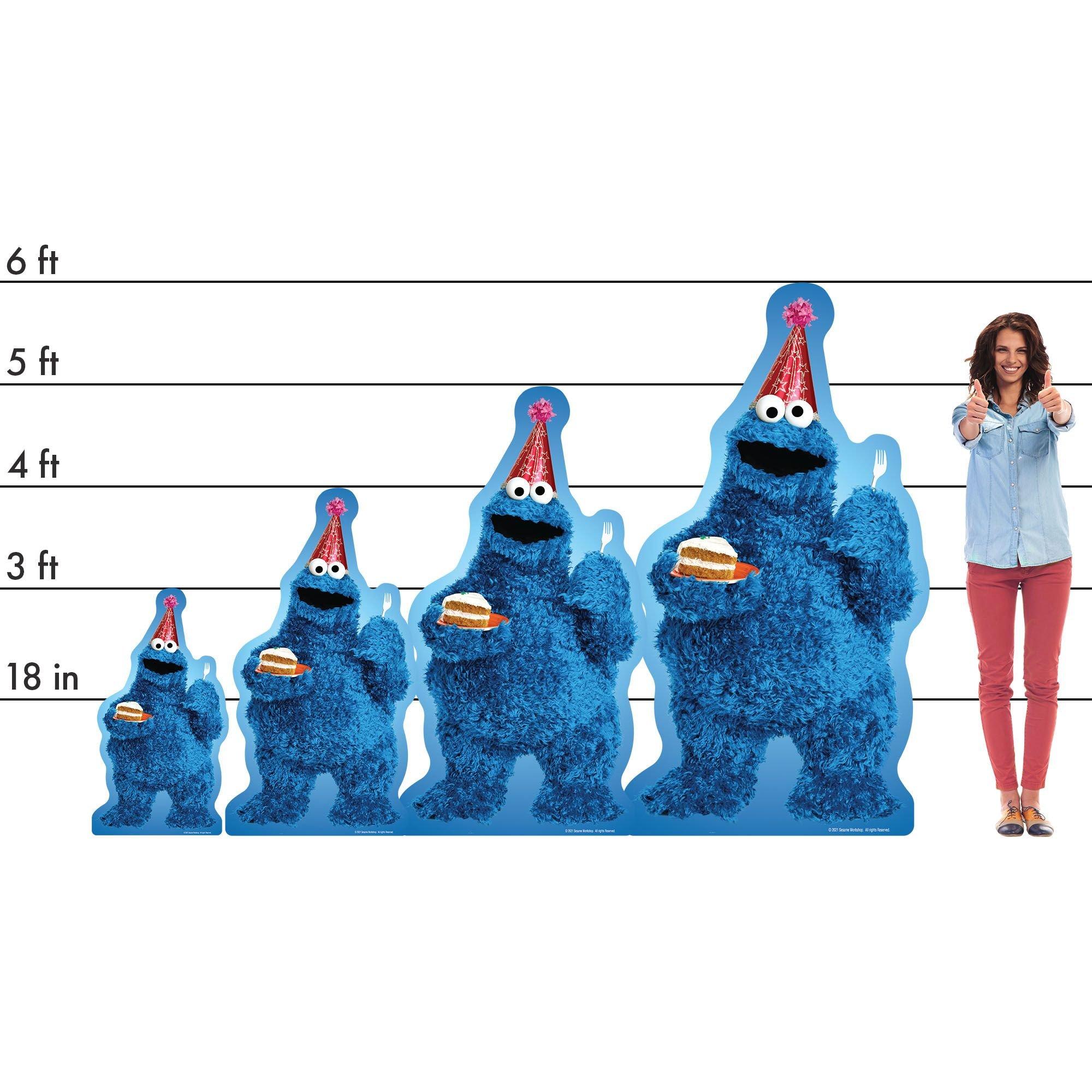 Cookie Monster Cardboard Cutout, 3ft - Sesame Street