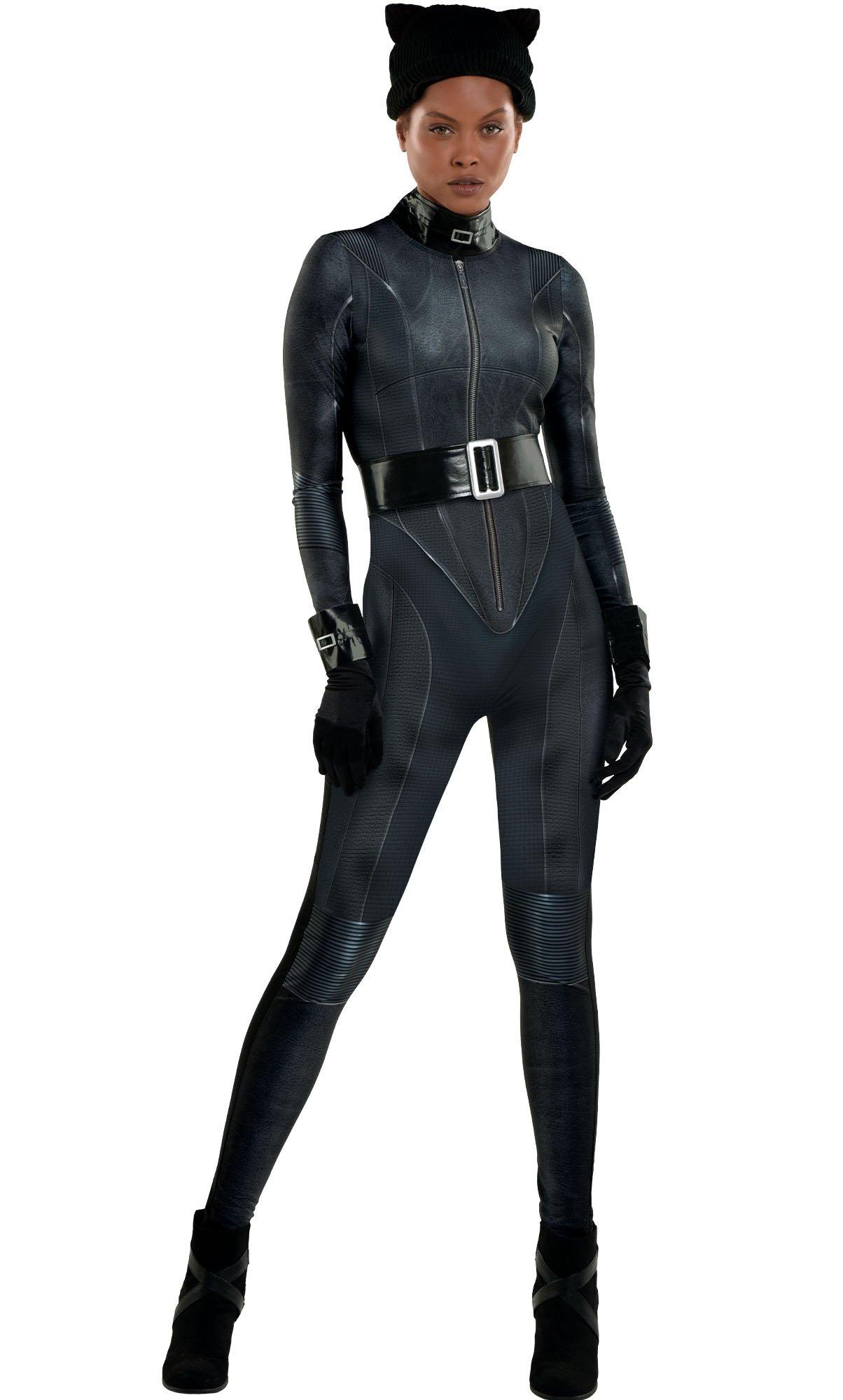 Official Adult CATWOMAN Fancy Dress Costume Ladies Batman Gotham