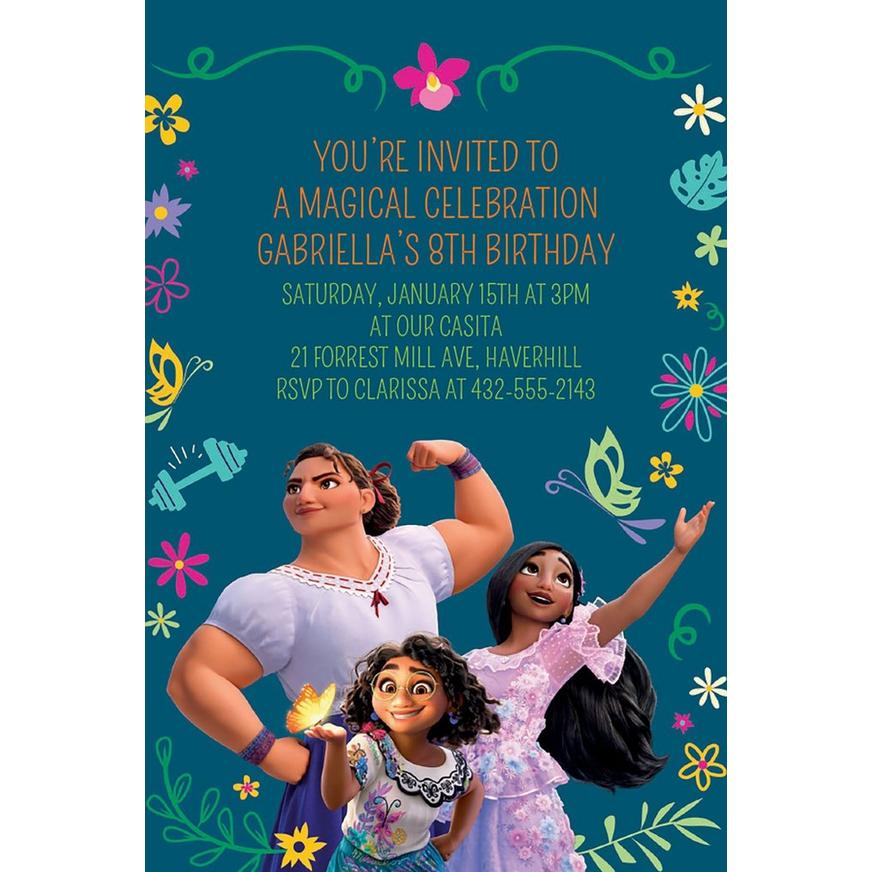 GIRLS PERSONALISED MAGICAL PARTY INVITATIONS CARDS BIRTHDAY PARTY INVITES 