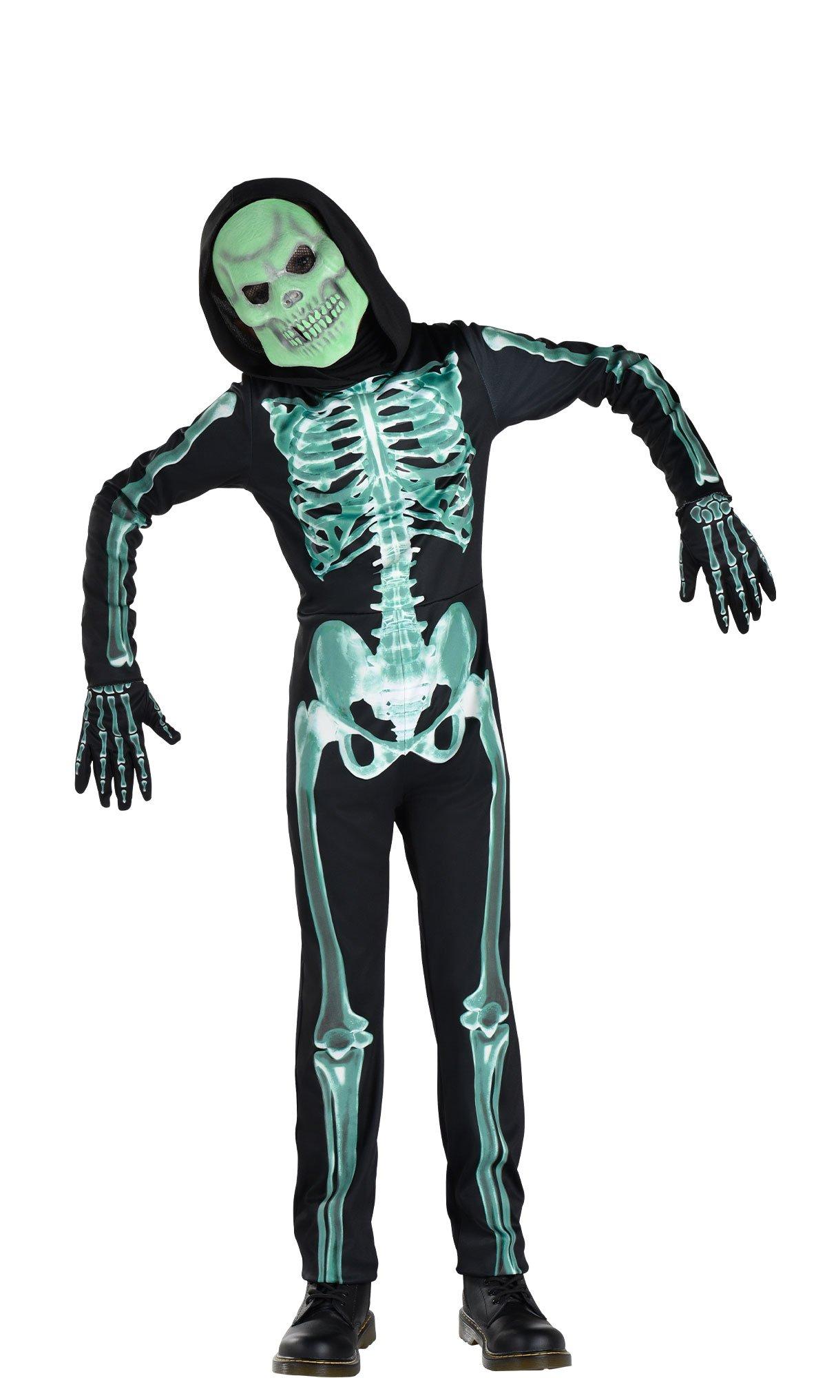 Premium Photo  A boy in a skeleton costume for halloween