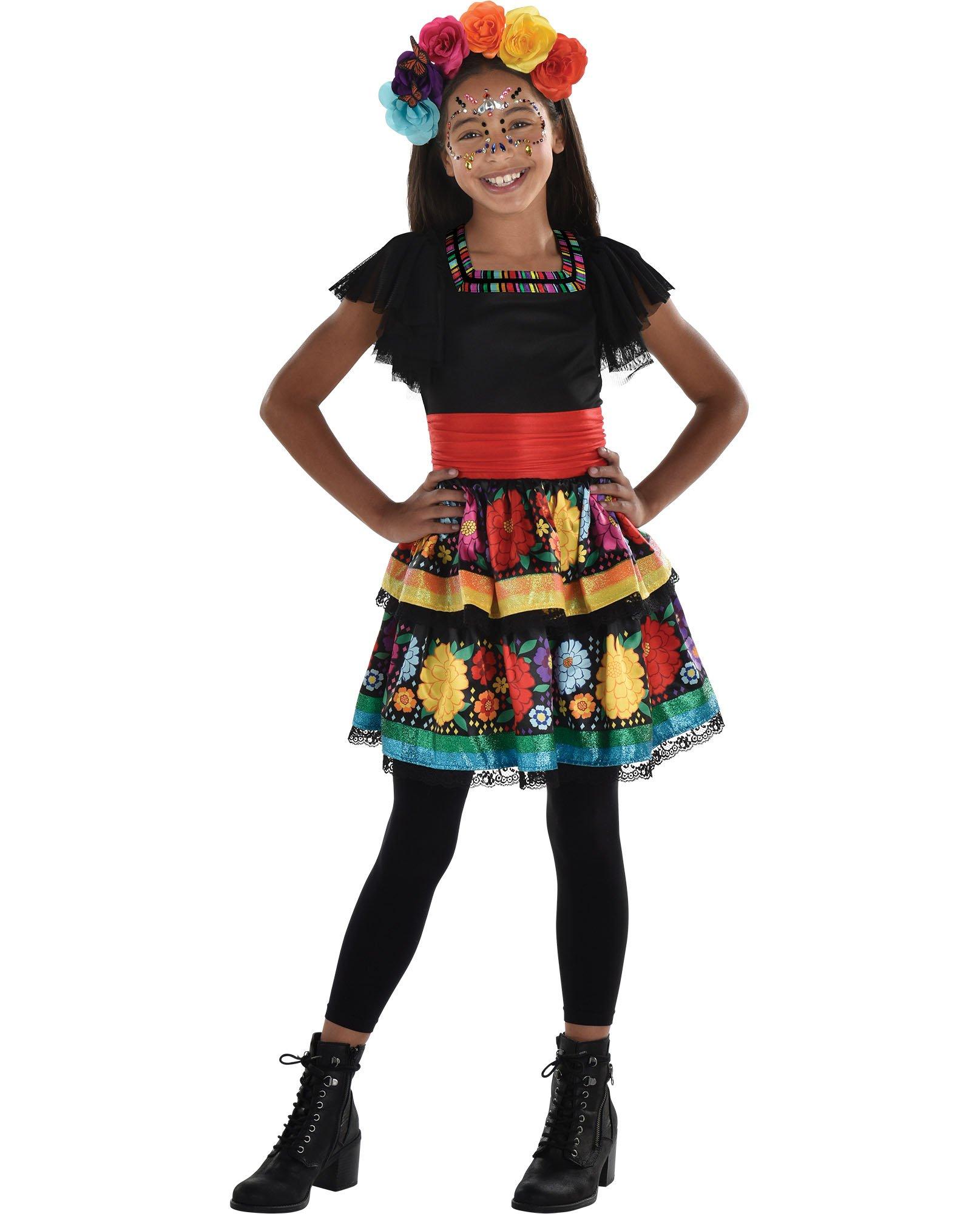 Kids' Rainbow Day of the Dead Costume