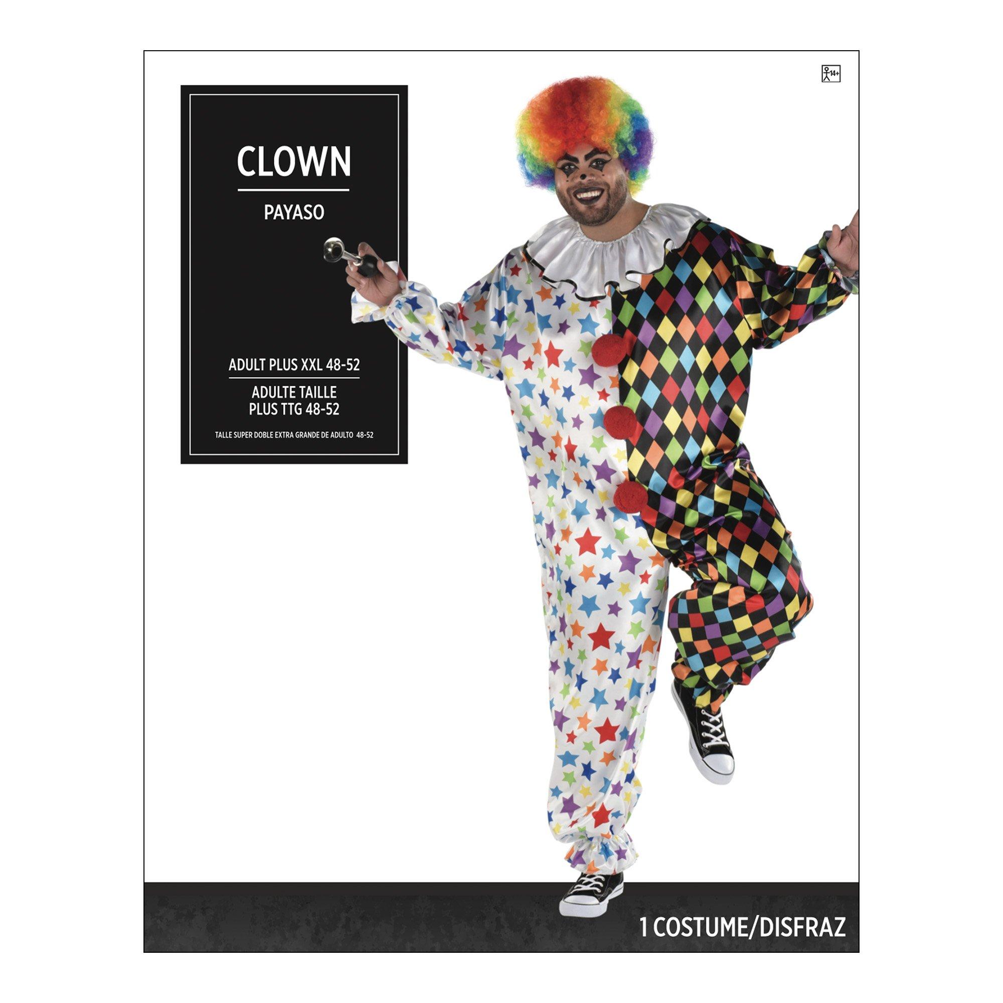 Adult Friendly Clown Plus Size Costume