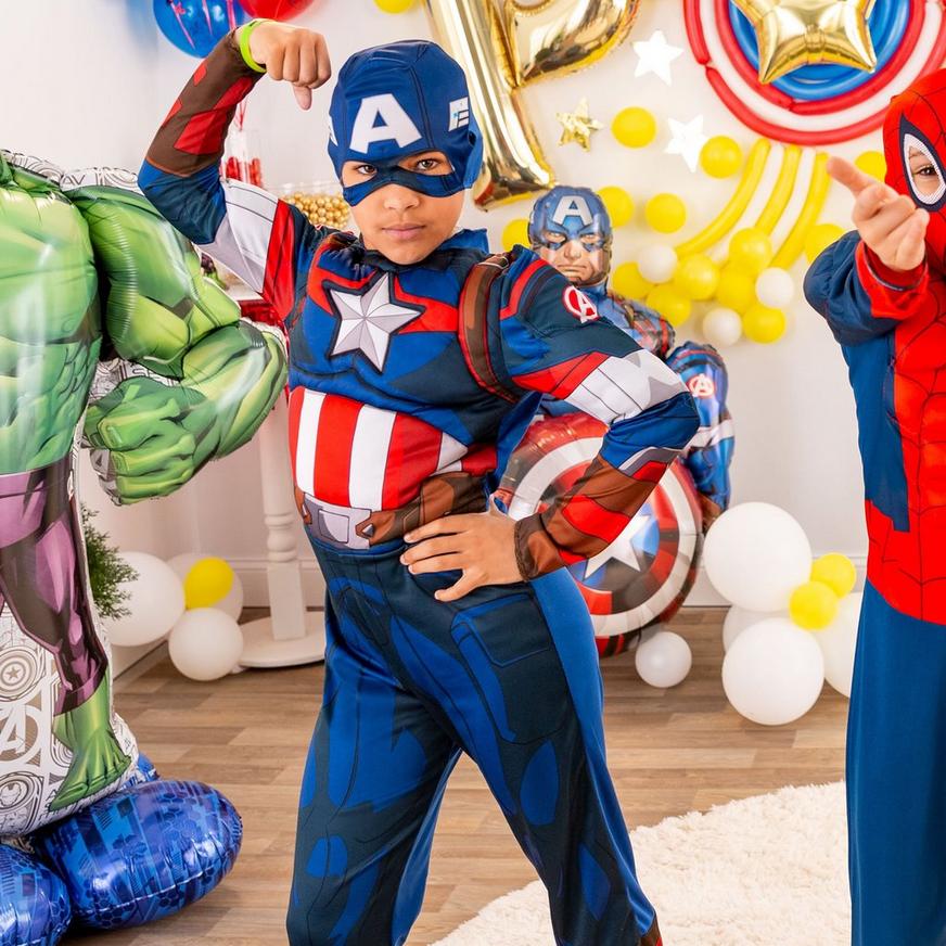 Kids' Captain America Muscle Costume - Marvel