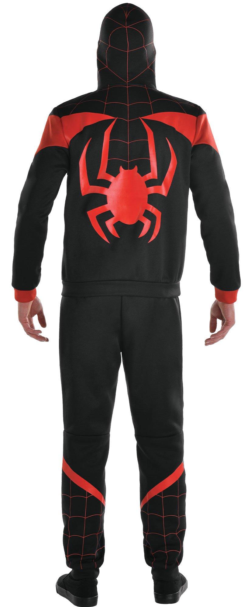 Partycity Adult Miles Morales Spider Man Sweatsuit Costume Hamilton Place