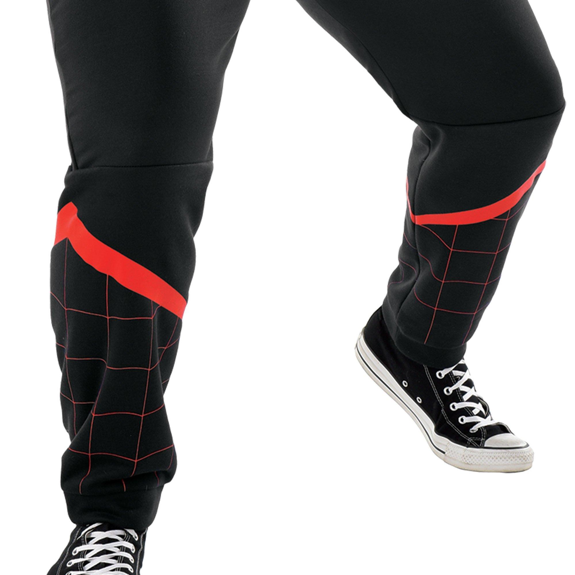 Adult Miles Morales Spider-Man Plus Size Sweatsuit Costume - Marvel