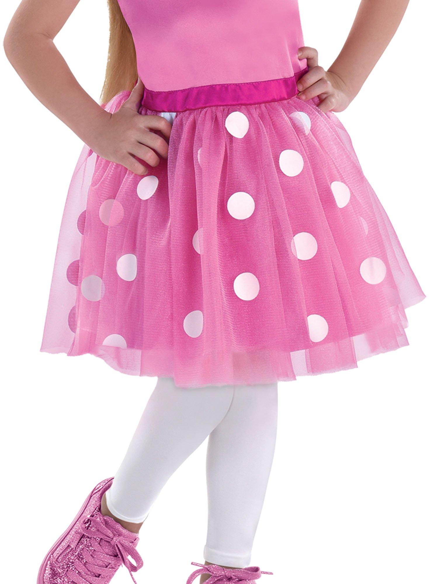 Baby Girls Pink Minnie Tutu Skirt Outfit for Kids Polka Dots Princess  Costumes for Birthday Party