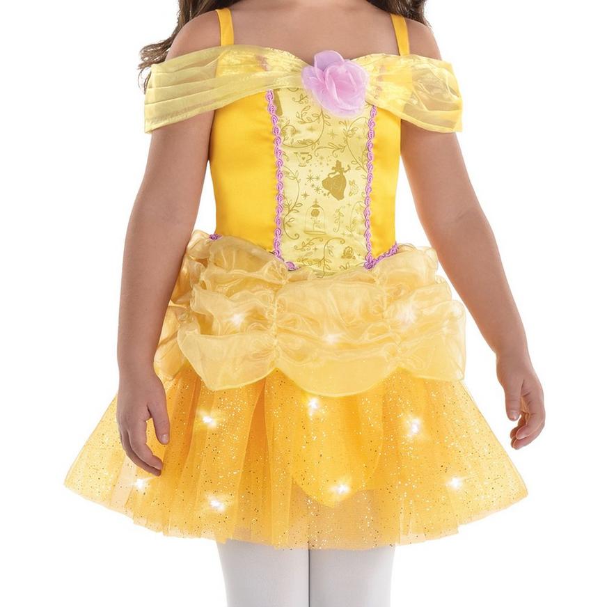 Springboard Sway Revocation Kids' Light-Up Belle Costume - Disney Beauty & The Beast | Party City
