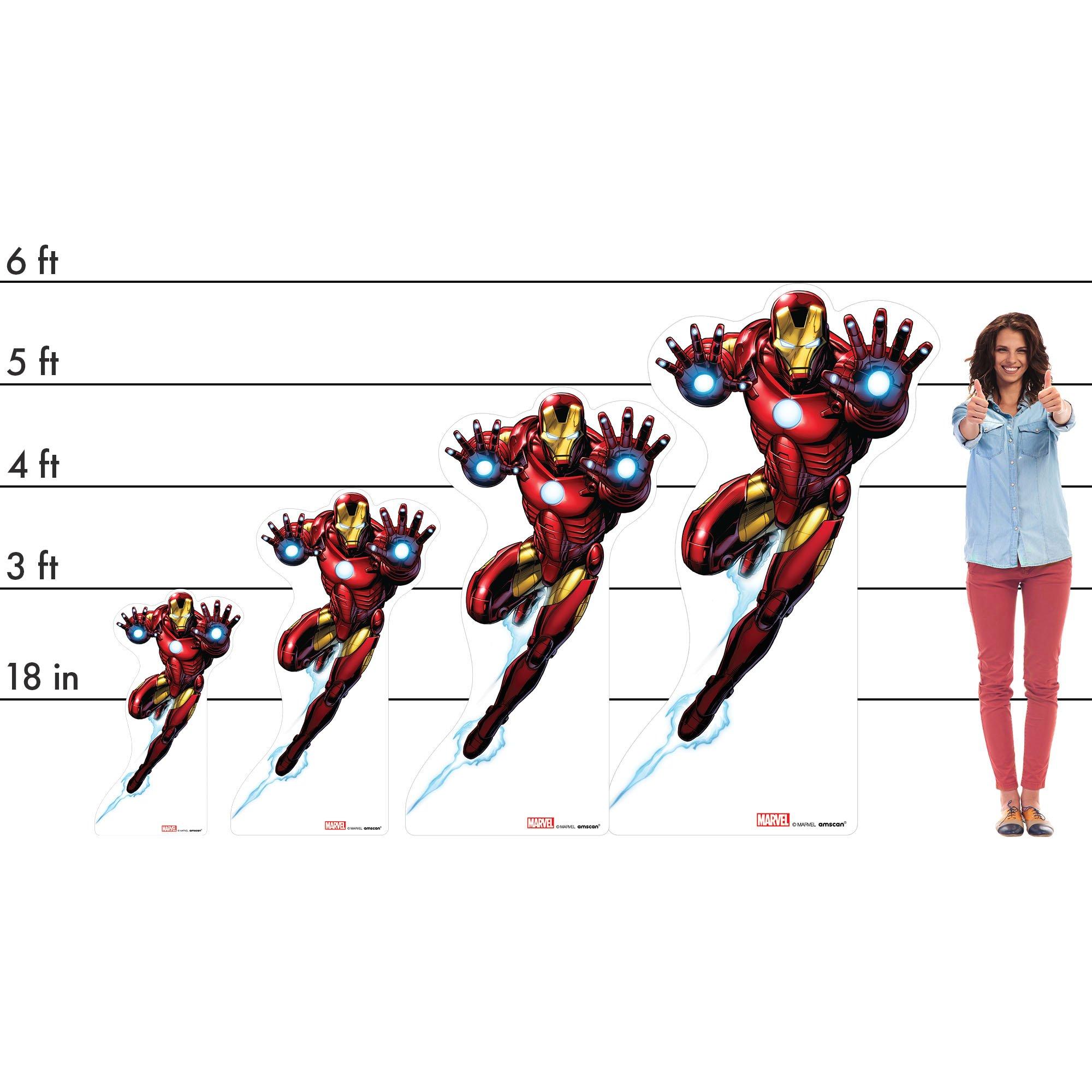 Iron Man in Action LifeSize Cardboard Cutout, 5ft Avengers Party City