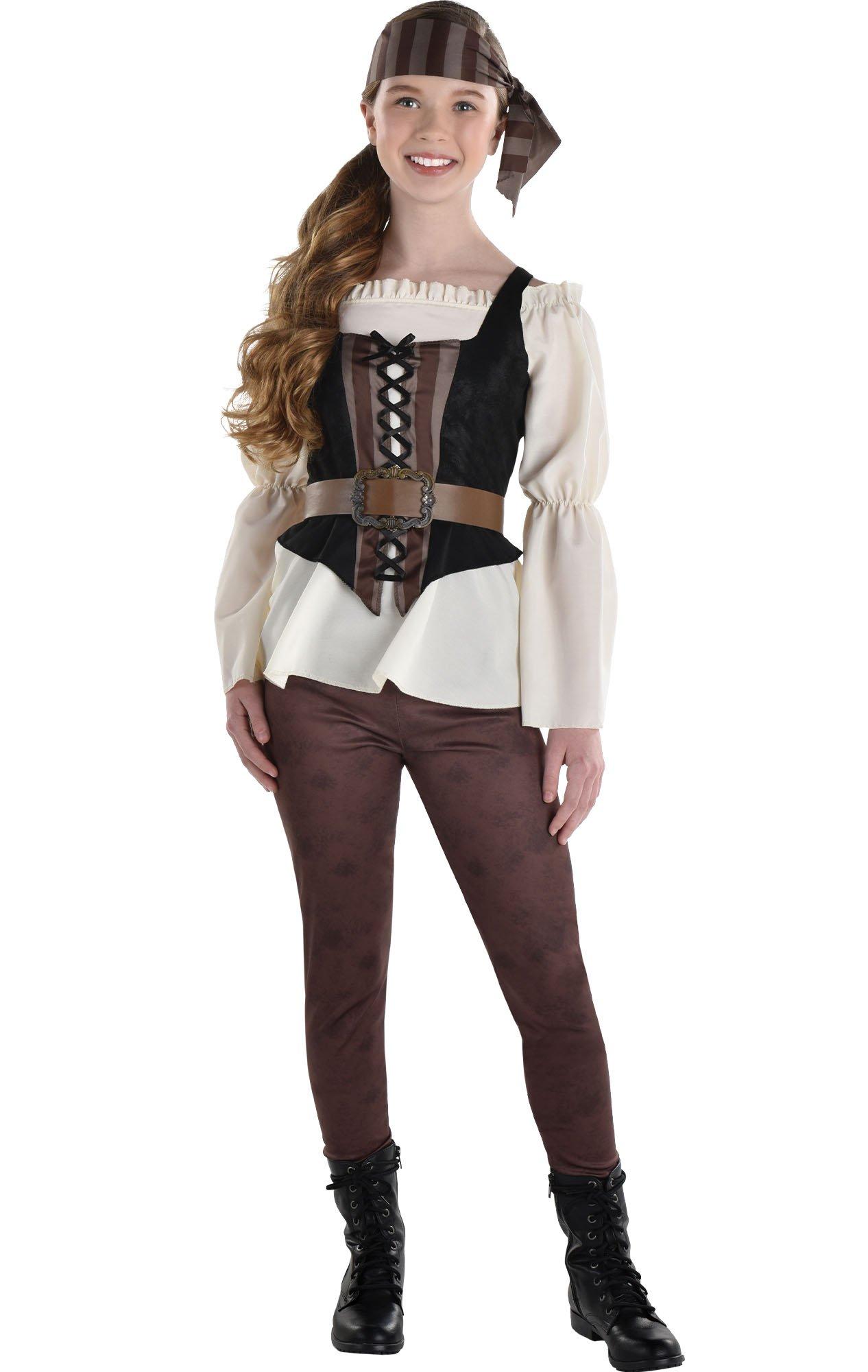 Girls Pirate Blouse - kids medieval costume renaissance